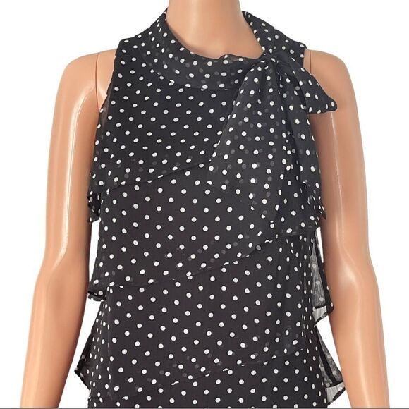 Jessica Howard Polka Dot Tiered Dress Sz 8P - Picture 3 of 12